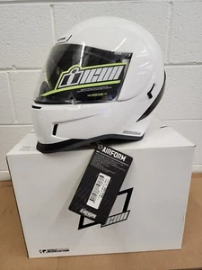 Icon Airform Full Face Helmet Gloss White SIZE SMALL - Picture 1 of 6