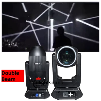 New 300W Double Head Led Beam Moving Light Unlimite Rotate Sky Line Beam Light - Image 1 of 4