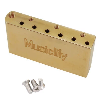 Musiclily Ultra 40mm Brass Tremolo Block For 52.5mm Bridge Squier 2-Point Guitar