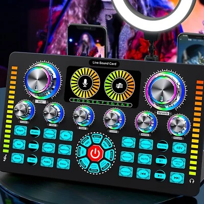 Q7 Live Sound Card Sound Board for Microphone Karaoke Live Streaming Recording - Image 1 of 4