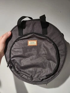 Curmio Round Embroidery Travel Bag, 13"Gray, W/O Tag, Fast Ship, GREAT Condition - Picture 1 of 5