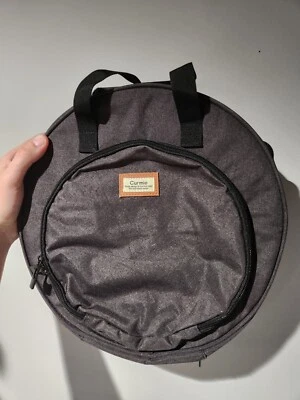 Curmio Round Embroidery Travel Bag, 13"Gray, W/O Tag, Fast Ship, GREAT Condition - Image 1 of 4