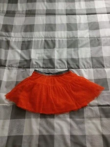Girl's Orange Glitter Tulle Skirt 4-5 - Picture 1 of 4