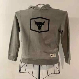 Under Armour Youth Project Rock Rival Gray Fleece Hoodie Loose Cold Gear - Picture 1 of 7