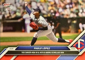 2024 Topps Now #337 Pablo López Minnesota Twins Rojo Paralelo/10 - Imagen 1 de 4