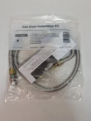 Eastman Everbilt Gas Dryer Installation Kit Line Hose 1/2 x 48" 69015HDN NEW