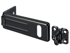 Master Lock Wrought Steel Hasp Matt Black 115mm MLK704BLK - Picture 1 of 1