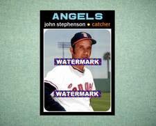John Stephenson California Angels 1971 Style Custom Baseball Art Card