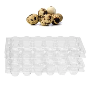 25 X Plastic Clear Quail Egg Cartons For 18 Eggs - Picture 1 of 5