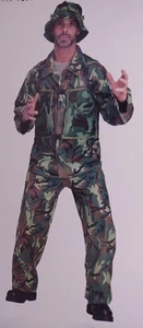 Mens Army Soldier Camo Fighter FATIGUES Military Halloween Purim Costume Hat NEW - Picture 1 of 1