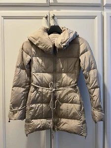 ADD Women Goose Down Puffer Jacket 0 Beige - Picture 1 of 12