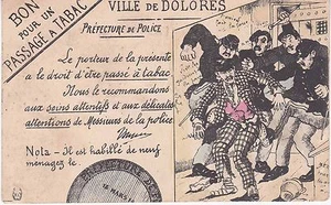 CPA 179 - Humor - Gutschein für einen Besuch in Tabak Stadt Dolores - Bild 1 von 2