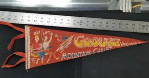 Vintage Grouse Mountain Chalet Vancouver B.C. Wimpel 18 cm - Bild 1 von 2