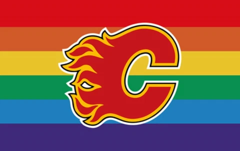 Calgary Flames Pride Flag 3x5ft Banner Polyester Ice Hockey Stanley Cup Flames10 Cover
