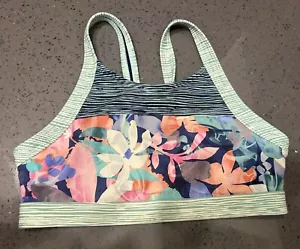 Athleta Girl Bikini Top Big Girls Large 12 Surfs Up Sports Bra Lara Floral Multi - Picture 1 of 4