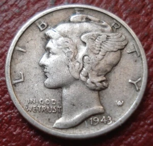 1943-D MERCURY DIME IN VF CONDITION - Picture 1 of 2