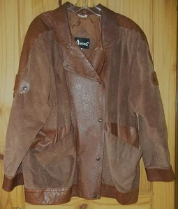 Avanti Vintage Brown Leather Coat w/ Wonderful Features, Womens L - Picture 1 of 9