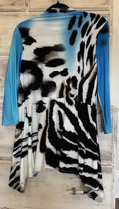 Frank Lyman Design Slinky Animal Print Lightweight Open Cardigan SZ 8 - Picture 1 of 3