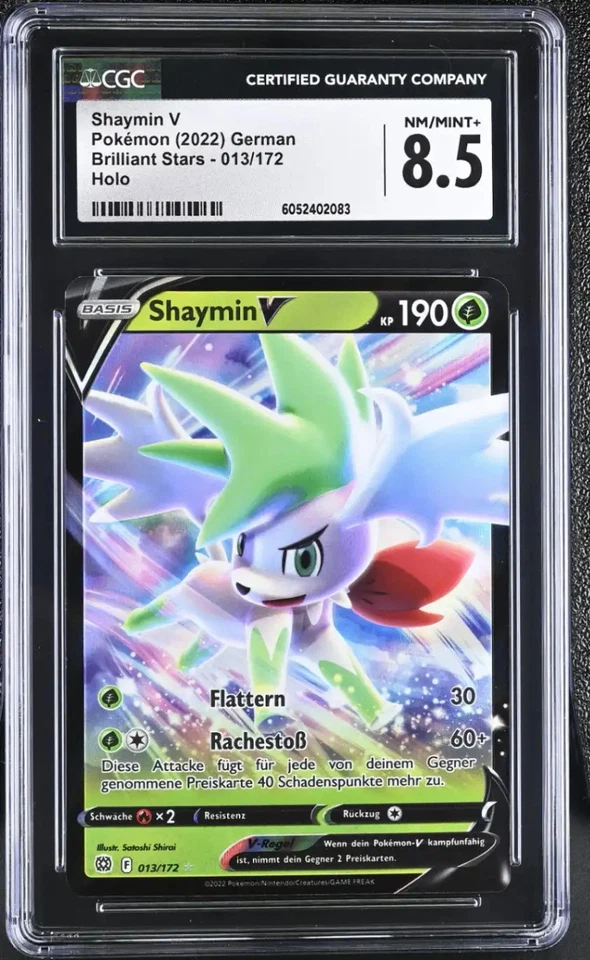 Pokémon Shaymin V 2022 Brilliant Stars German Holo CGC 8.5 TCG Card - Bild 1 von 1