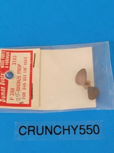 Vintage Dumas Boats Bronze Prop 3103 pour .049 - .051 1/8" Trou P-39B RC Pièce - Photo 1/3