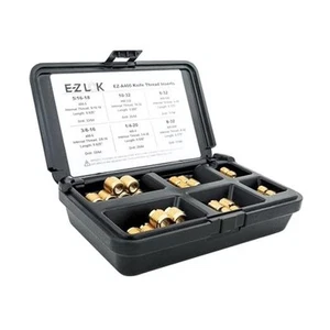 Threaded Insert for Hard Wood Assortment Kit Brass Thread Inserts 6-32 to 3/8 - Picture 1 of 7