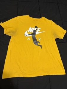 Nike Air Kurzarm T-Shirt Herren Gr. Medium gelb schwarz - Bild 1 von 3