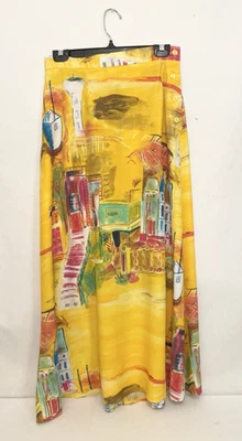 Falda De Colección Saint Germain Paris M Mediana Amarilla Rosa Viaje Vacaciones De Colección EE. UU. Foto 1 de 4