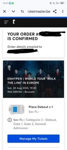 1 - 6 Tickets Enhypen Word Tour Brüssel Stehplatz Innenraum Sa. 30.08.2025 - Bild 1 von 2