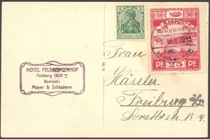 HALBAMTLICHE FLUGMARKEN 1913, 25 Pf. Mülhausen-Feldberg neben ungeste - Picture 1 of 1