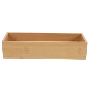  Decorative Storage Box Small Bamboo Organizer Tray Home Accessories - Picture 1 of 12