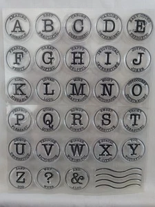 STAMPOLOGY 29 PIECE STAMP SET BY KATIE PERTIET CAPITOL ALPHABET NEW NO PACKAGE - Picture 1 of 1