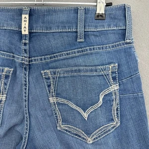 Ariat R.E.A.L. Mid Rise Straight Leg Jeans 29R Medium Wash Western Cowgirl - Picture 1 of 8