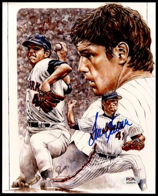 Tom Seaver Photo Signed Auto PSA/DNA Authenticated Mets Lithograph ID:471449 - Image 1 of 2