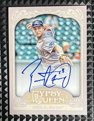 Topps Gypsy Queen Brett Lawrie 2012 novato radiocontrol autógrafo automático #GQA-BL Blue Jays Foto 1 de 2