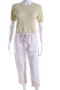 Zara J Crew Womens Sweater Top Cargo Pants Beige Size L XXS Lot 2 - Picture 1 of 9