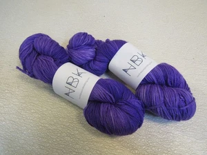 NBK MCN Worsted Yarn Vixon 2 Skeins 181 Yards Each Purple - Picture 1 of 6