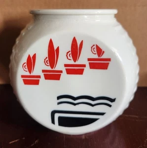 Vtg Fire King Art Deco Grease Jar 5" tall - Picture 1 of 3