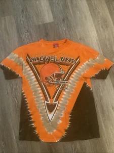 Camisa De Colección Retro Años 90 Cleveland Browns Tie Dye Doble Cara De Colección Para Hombres L Hecha en EE. UU. - Imagen 1 de 7