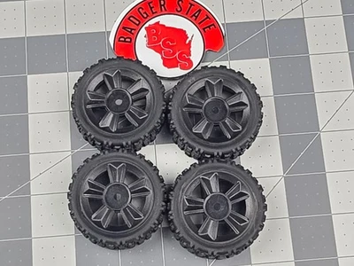 MJX Hyper Go Wheels 1415B1 Aggressive Nubby Tires TPR 12mm Hex 14301 14303 1/14 - Image 1 of 4