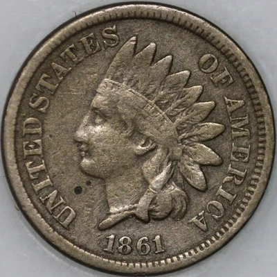 1861-P Indian Cent Copper/Nickel Over 100 years old As Shown [SN01] - Image 1 of 2