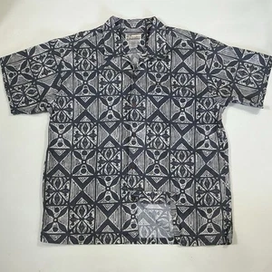 Camisa tribal hawaiana Pataloha para hombre algodón orgánico geométrico XL - Imagen 1 de 10