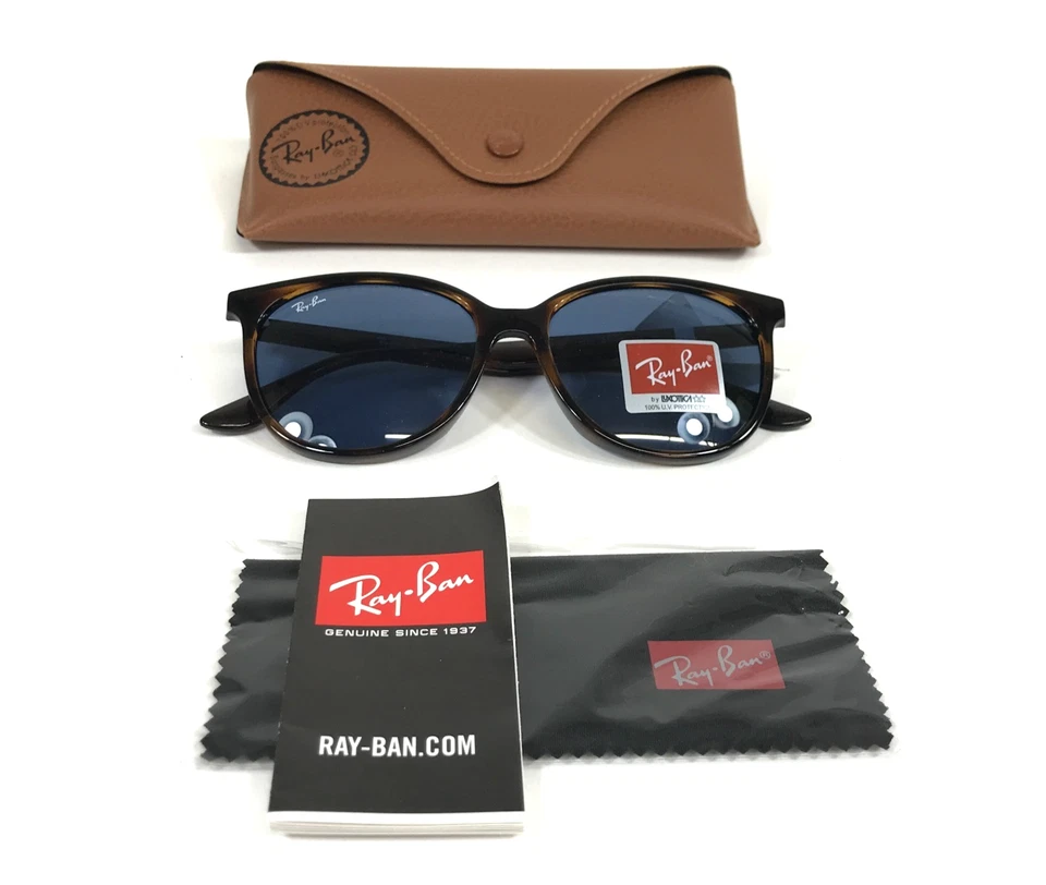 Gafas de sol Ray-Ban RB4378F 710/80 Tortuga Asiático Ajuste Monturas con Lentes Azul Oscuro Foto 1 de 4