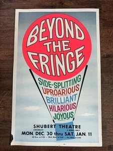 Beyond The Fringe Window Card Poster Shubert Theater Tour 22" x 14" - Foto 1 di 9