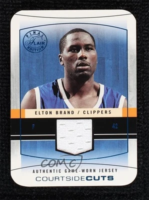 2003-04 Flair Final Edition Courtside Cuts Jerseys Blue Die-Cut /25 Elton Brand - Image 1 of 2