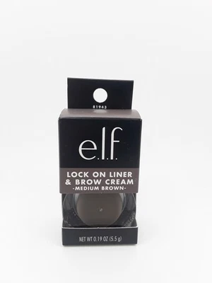 E.L.F Lock On Liner and Brow Cream 81943 Medium Brown Vegan New - Image 1 of 4