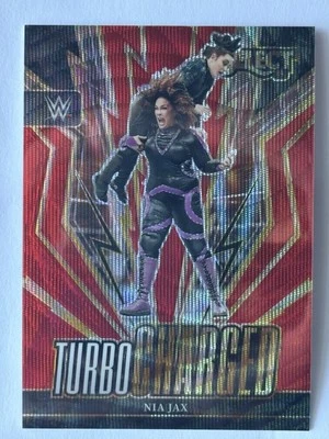 2024 Panini Prizm WWE Nia Jax /149 Red Wave Turbo Charged The Irresistible Force - Image 1 of 3