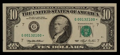 FR 2030-G* $10 1993 Federal Reserve Note US - Star Note - XF/AU - SKU-CA1882 - Image 1 of 2