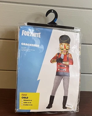 Fortnite Crackshot Costume Boys Large 14-16  Halloween Disguise New Open Bag - Image 1 of 3