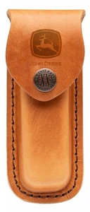 CASE XX John Deere Medium Brown Leather Belt Sheath 15778 Button-snap - Picture 1 of 1