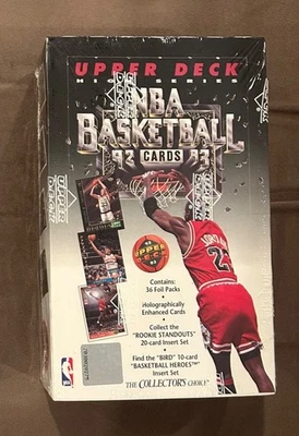 1992-93 Upper Deck High Series NBA Basketball New Sealed 36 Foil Packs - Image 1 of 2